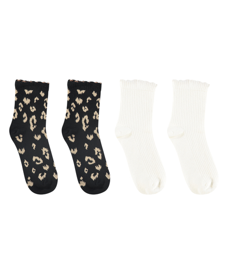 2er-Pack Socken, Schwarz