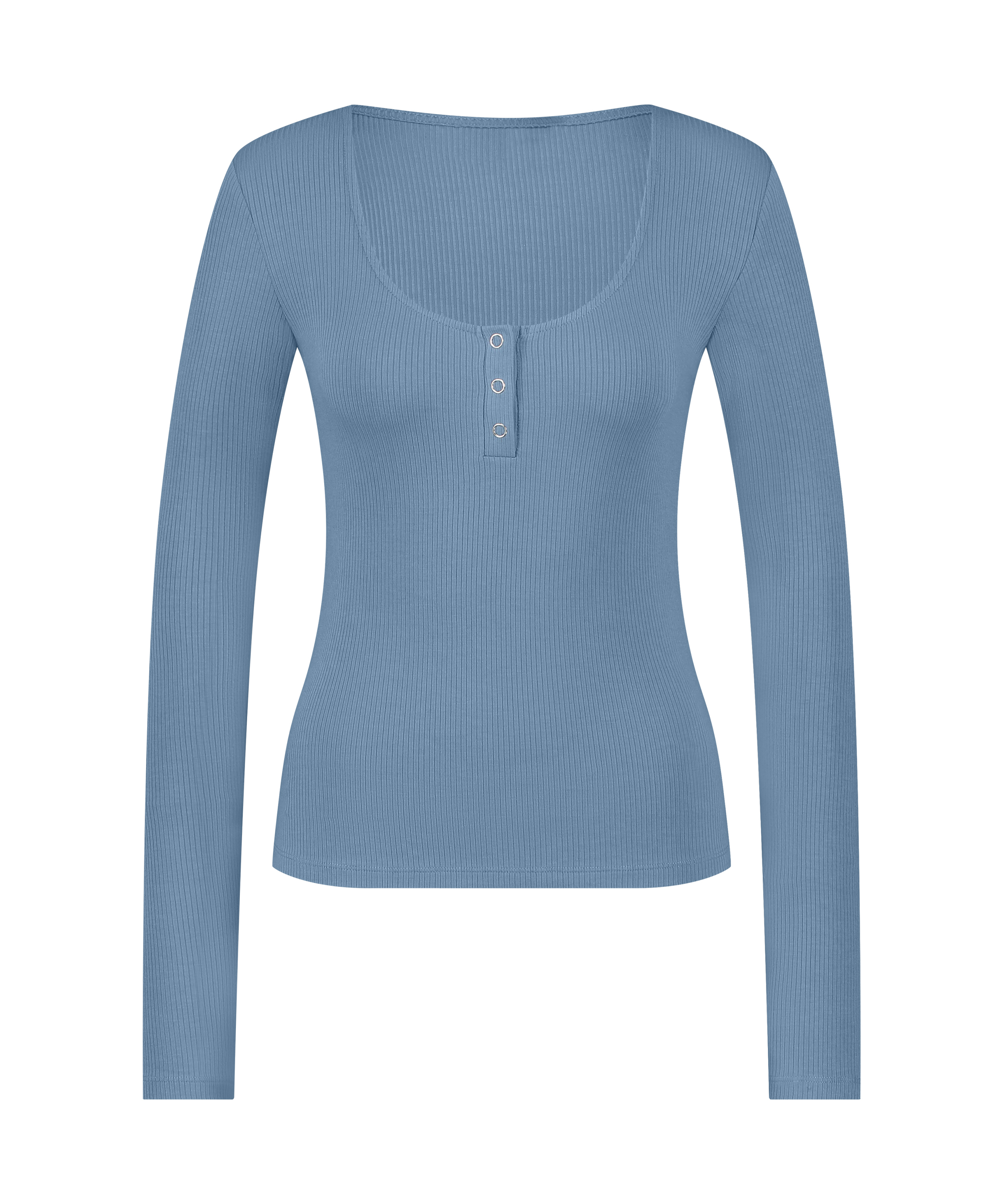Pyjamatop Rib, Blau, main