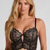 Soutien-gorge &agrave; armatures rembourr&eacute; longline Prina, Noir