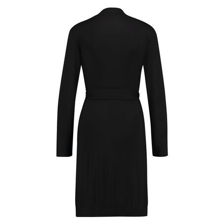 Peignoir Modal Lace, Noir