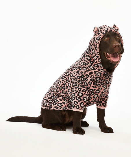 Fleece Hunde-Onesie, Rose