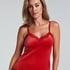 Cami Top Velours Lace, Rot