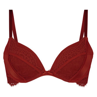 Soutien-gorge push-up &agrave; armatures pr&eacute;form&eacute; Aida, Rouge