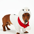 Fleece Hunde-Onesie, Wei&szlig;
