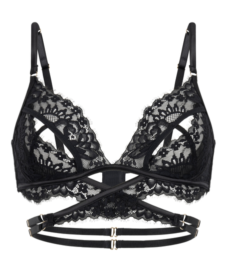 Brassière ouverte Anna, Noir