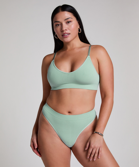 Hoch ausgeschnittener String Dianne, Grün