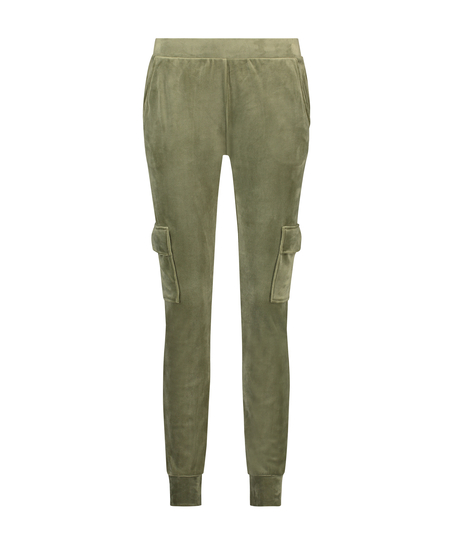 Pantalon de jogging Velours Cargo, Vert