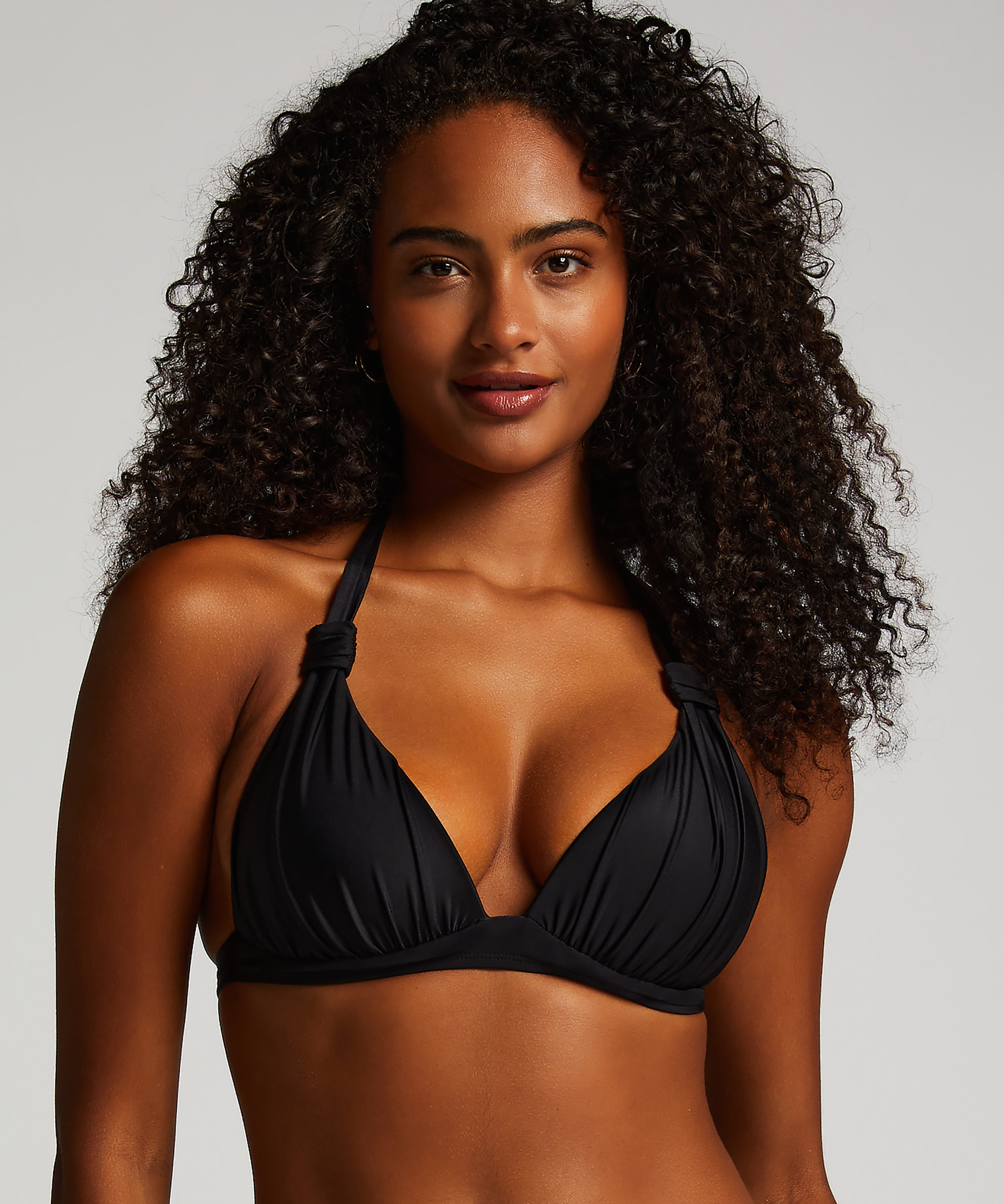 Triangel-Bikini-Top Luxe, Schwarz, main