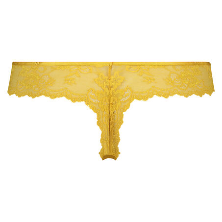 String Invisible Lace back, Jaune