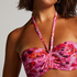 Push-Up-Bikinioberteil Floral Cup A - E, Rose