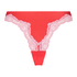Slip brésilien Lace & Shine, Rouge