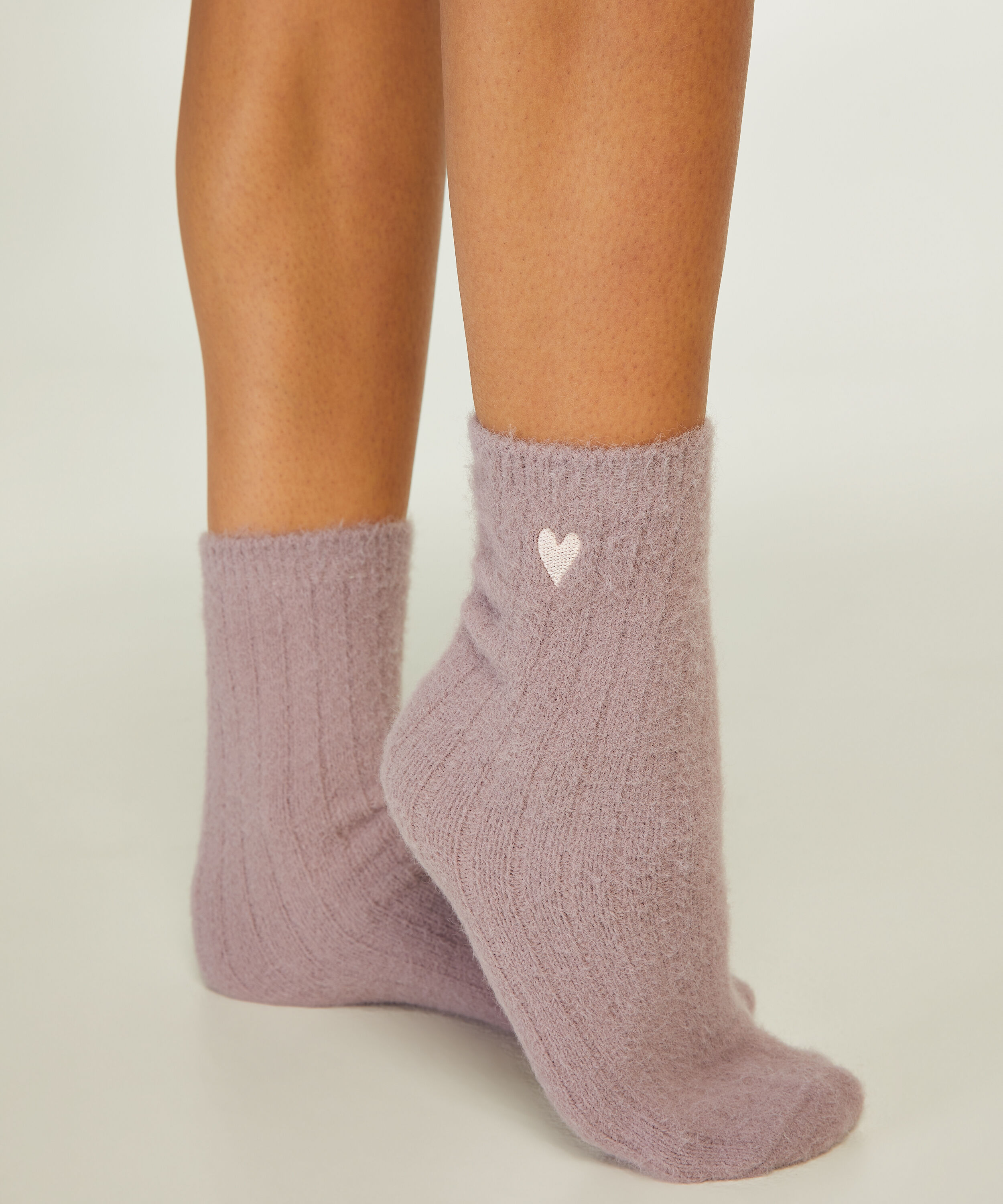 Chaussettes Duveteuses, Violet