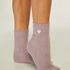 Socken flauschig, Lila