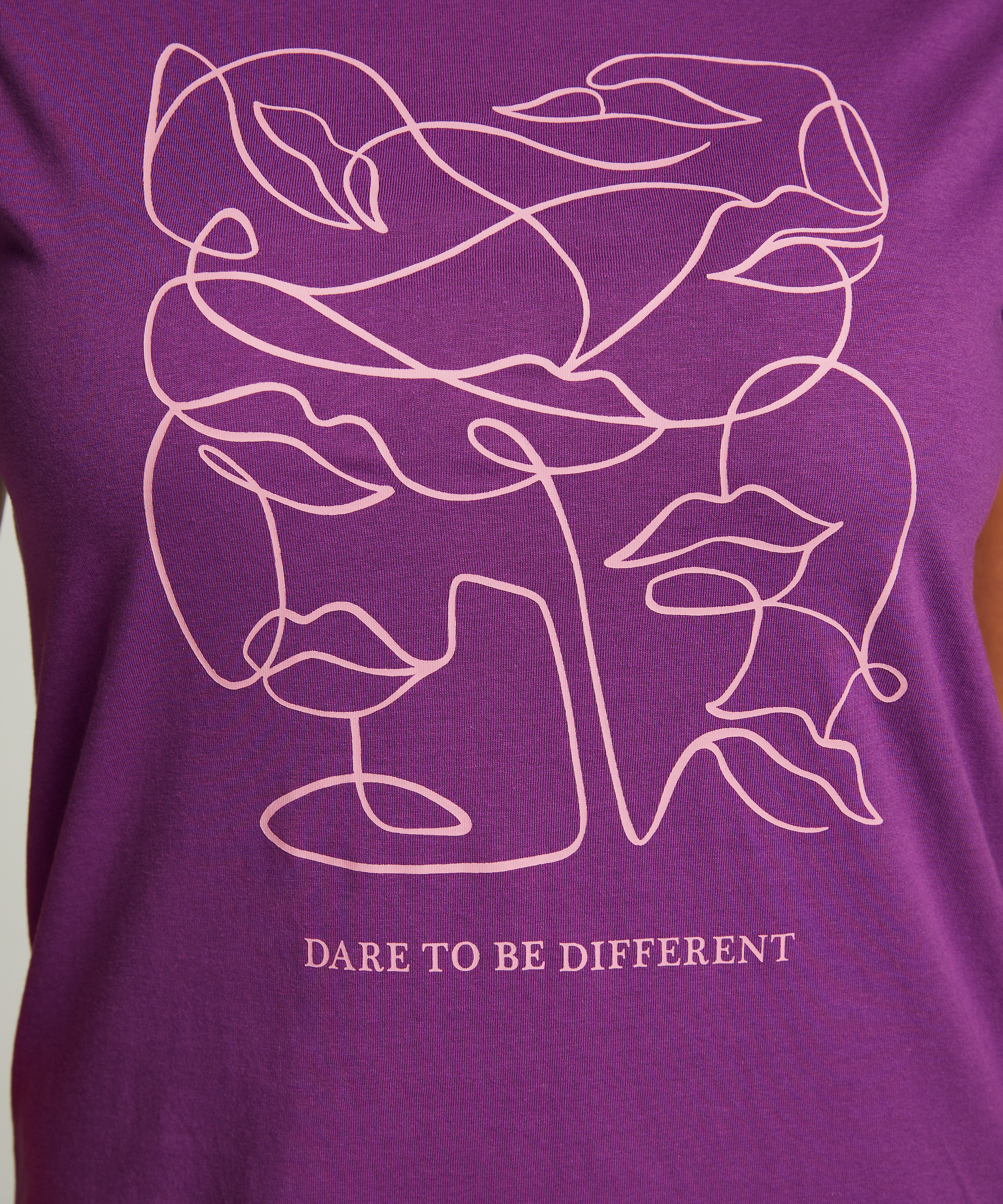 Nachthemd Rundhalsausschnitt, Lila, main