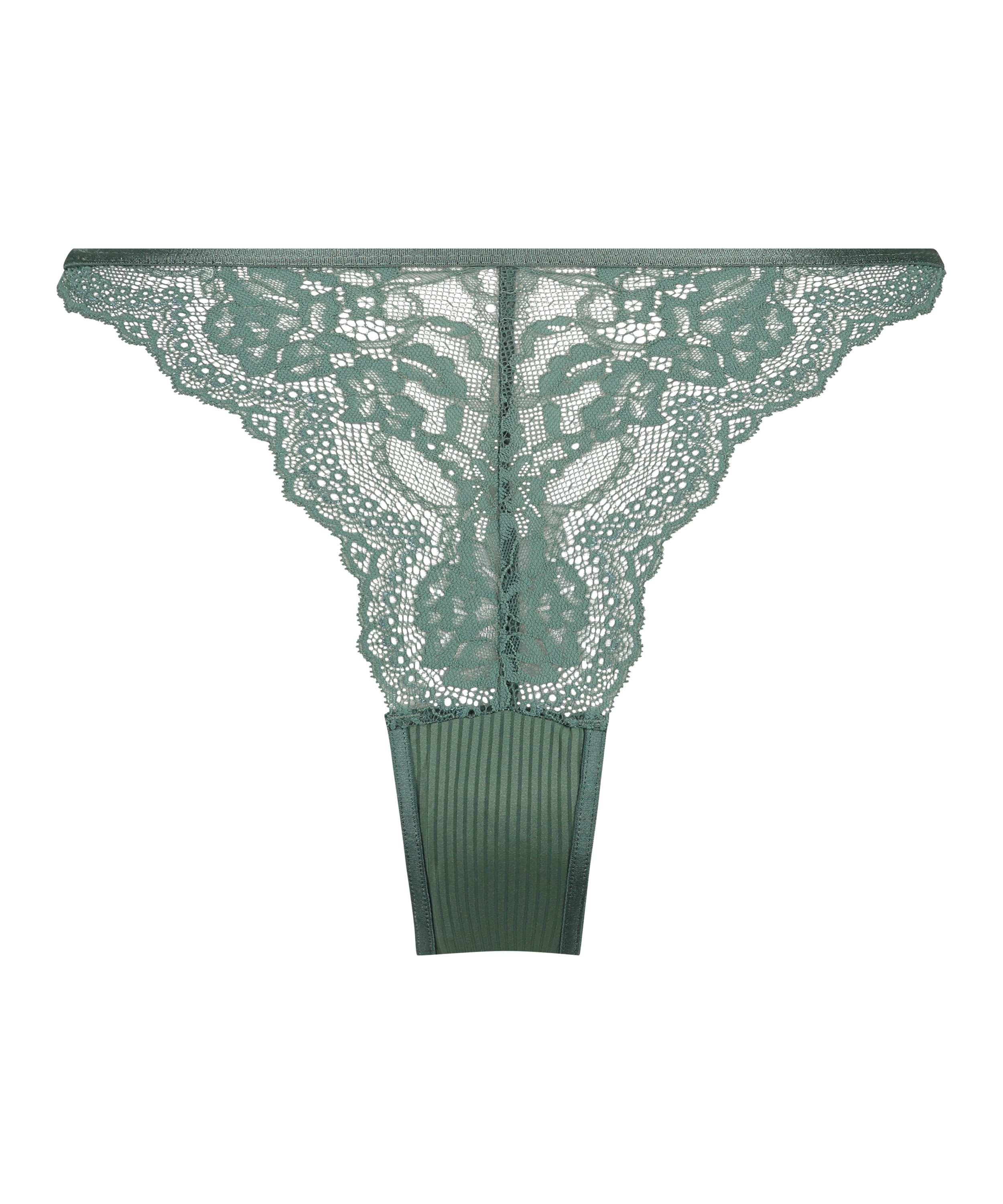 Slip brésilien jambes hautes Kaiden, Vert, main