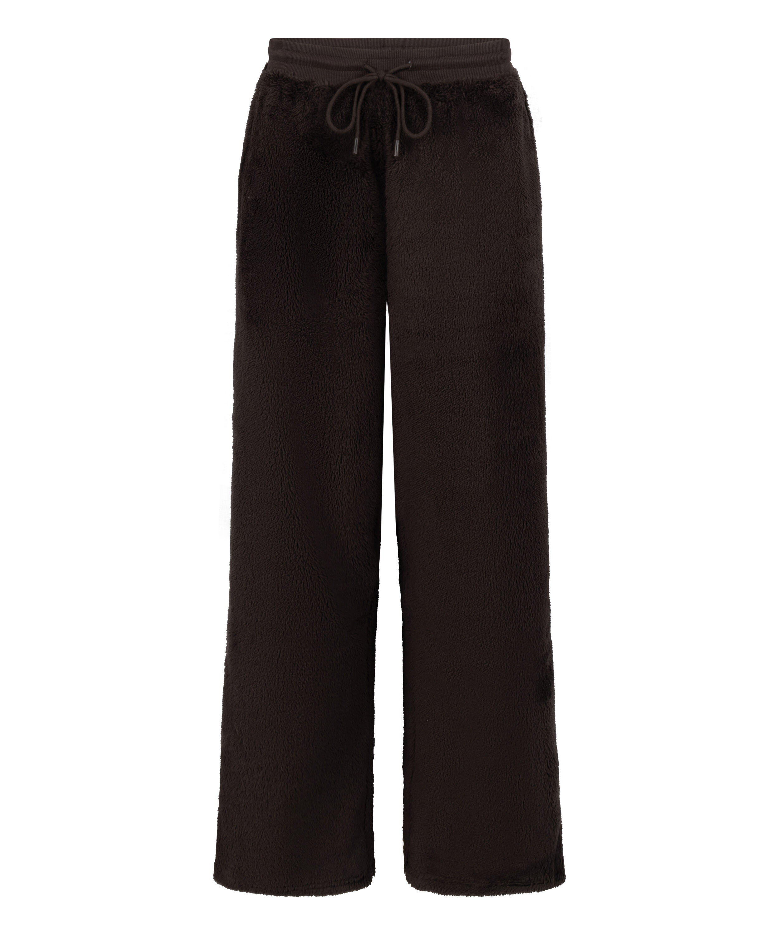 Fluffy-Fleece-Hose, Braun