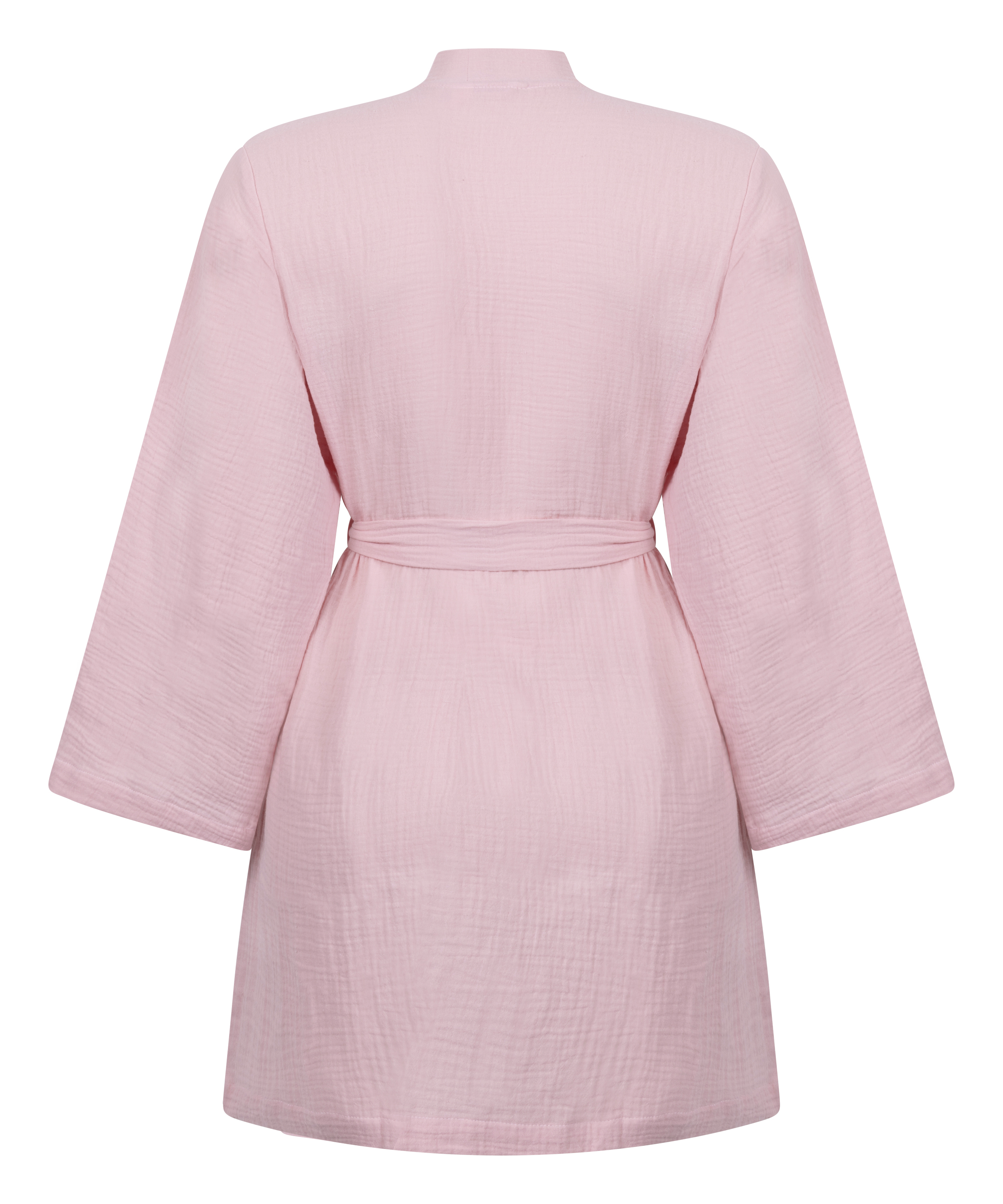 Robe courte en mousseline, Rose, main