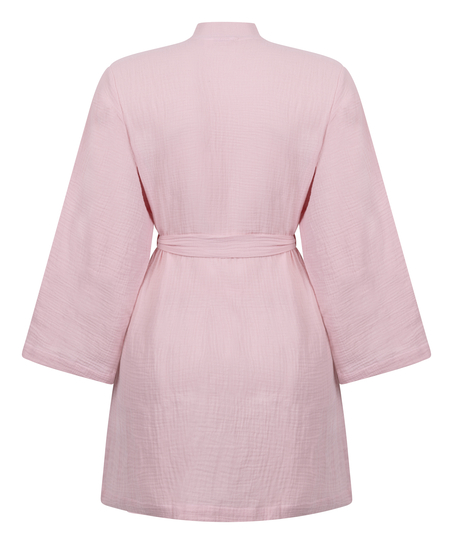 Robe courte en mousseline, Rose