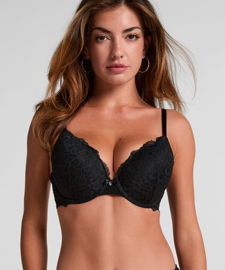 Soutien-gorge à armatures préformé push-up Marine, Noir