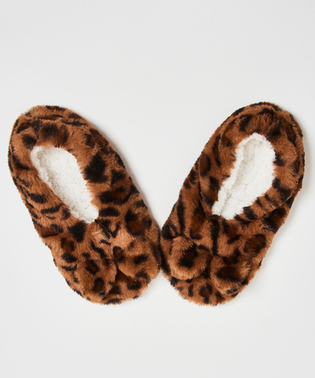 Ballerinas Leopard, Braun