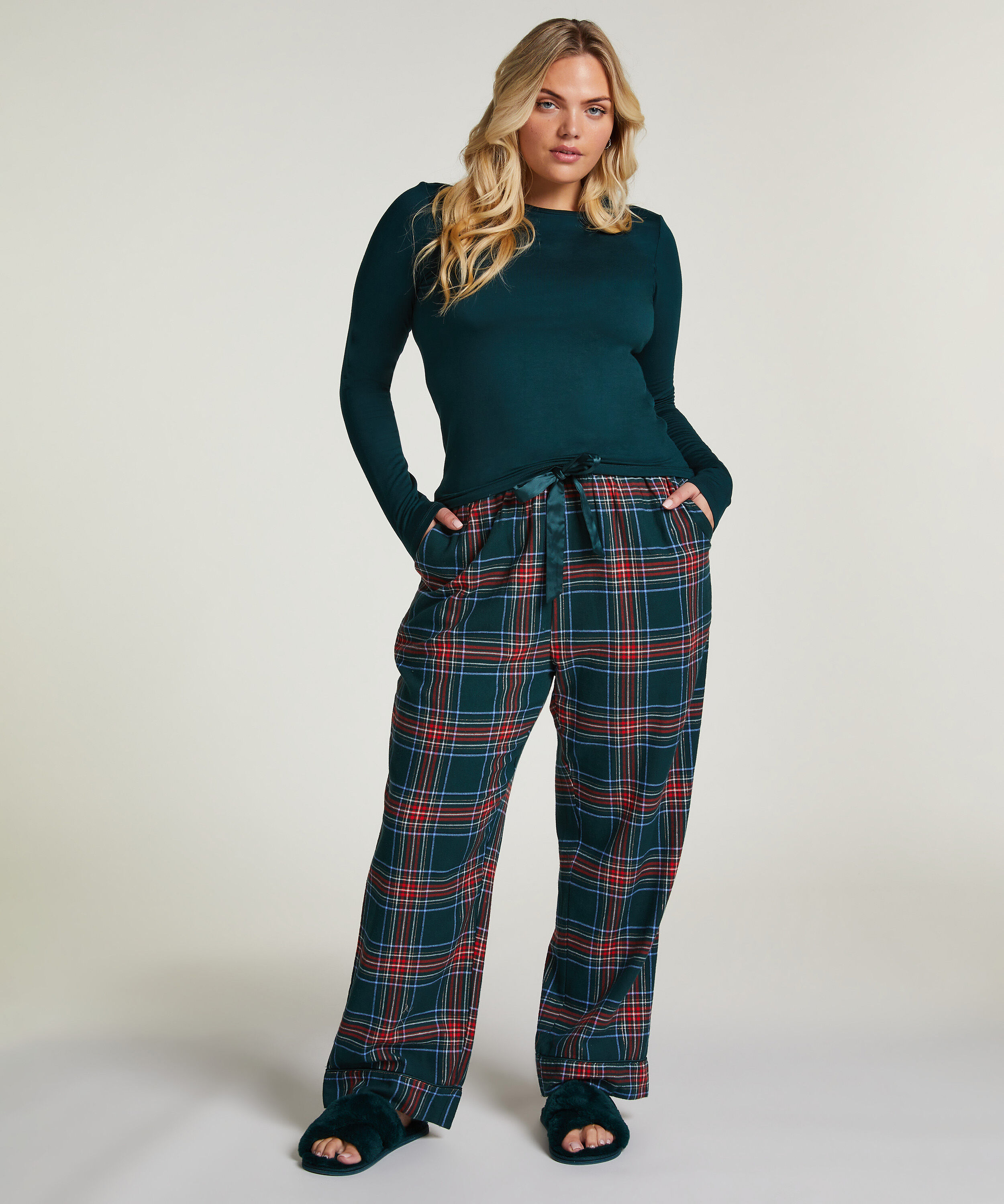 Langärmeliges Pyjamatop