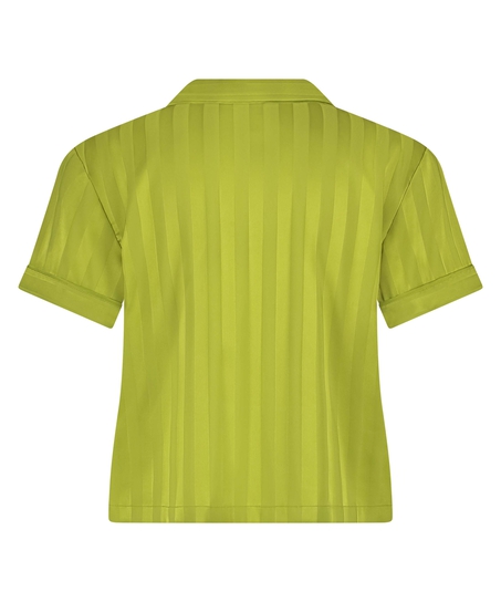 Kurzärmelige Satin-Jacke, Grün