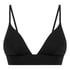 Triangel Bralette Smooth, Schwarz