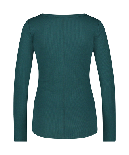 Langarm-Pyjamatop, Blau