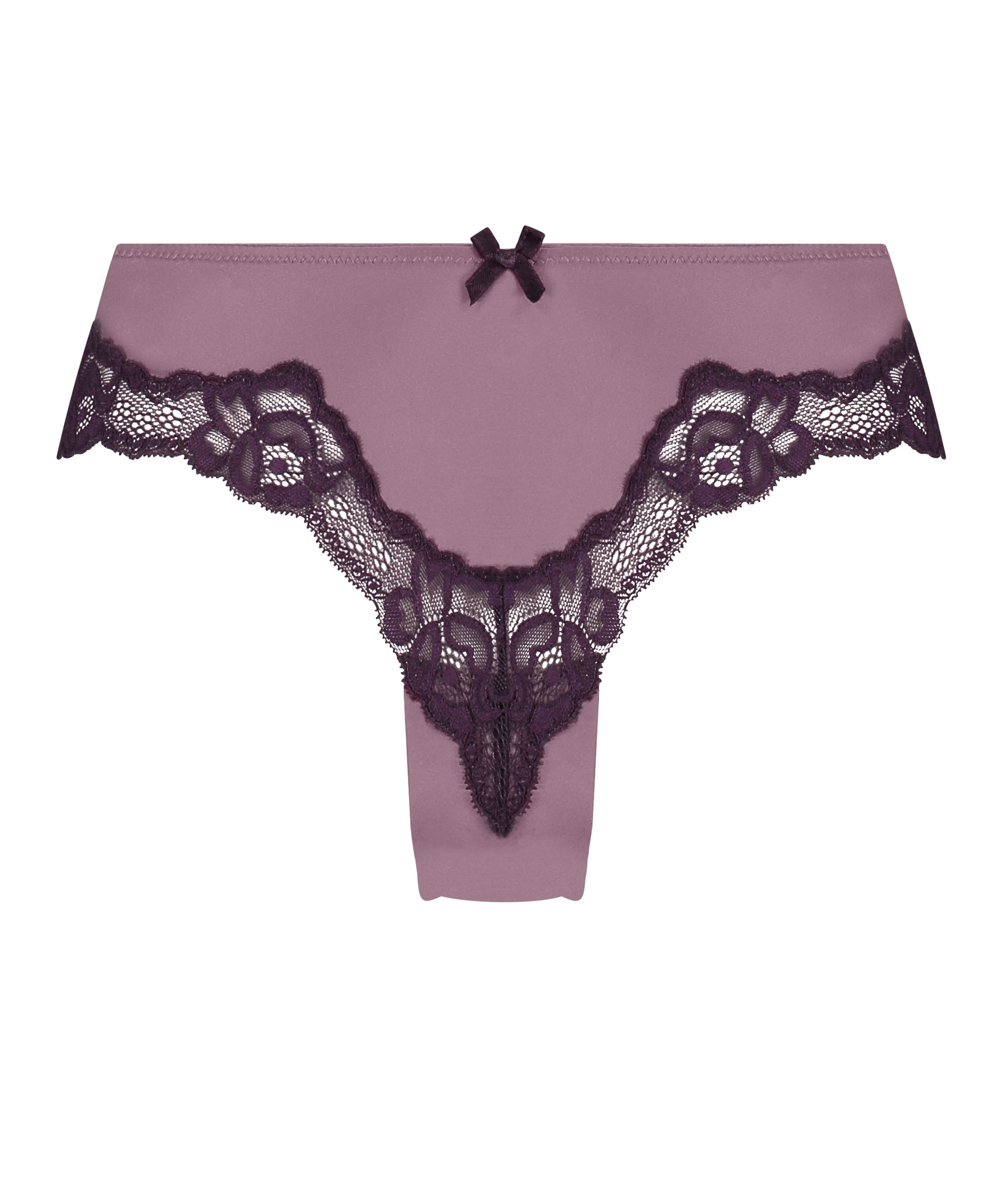 Slip brésilien Lace & Shine, Violet, main