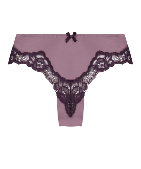 Slip brésilien Lace & Shine, Violet