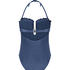 Sardinia-Badeanzug mit Bandeau-Oberteil, Blau
