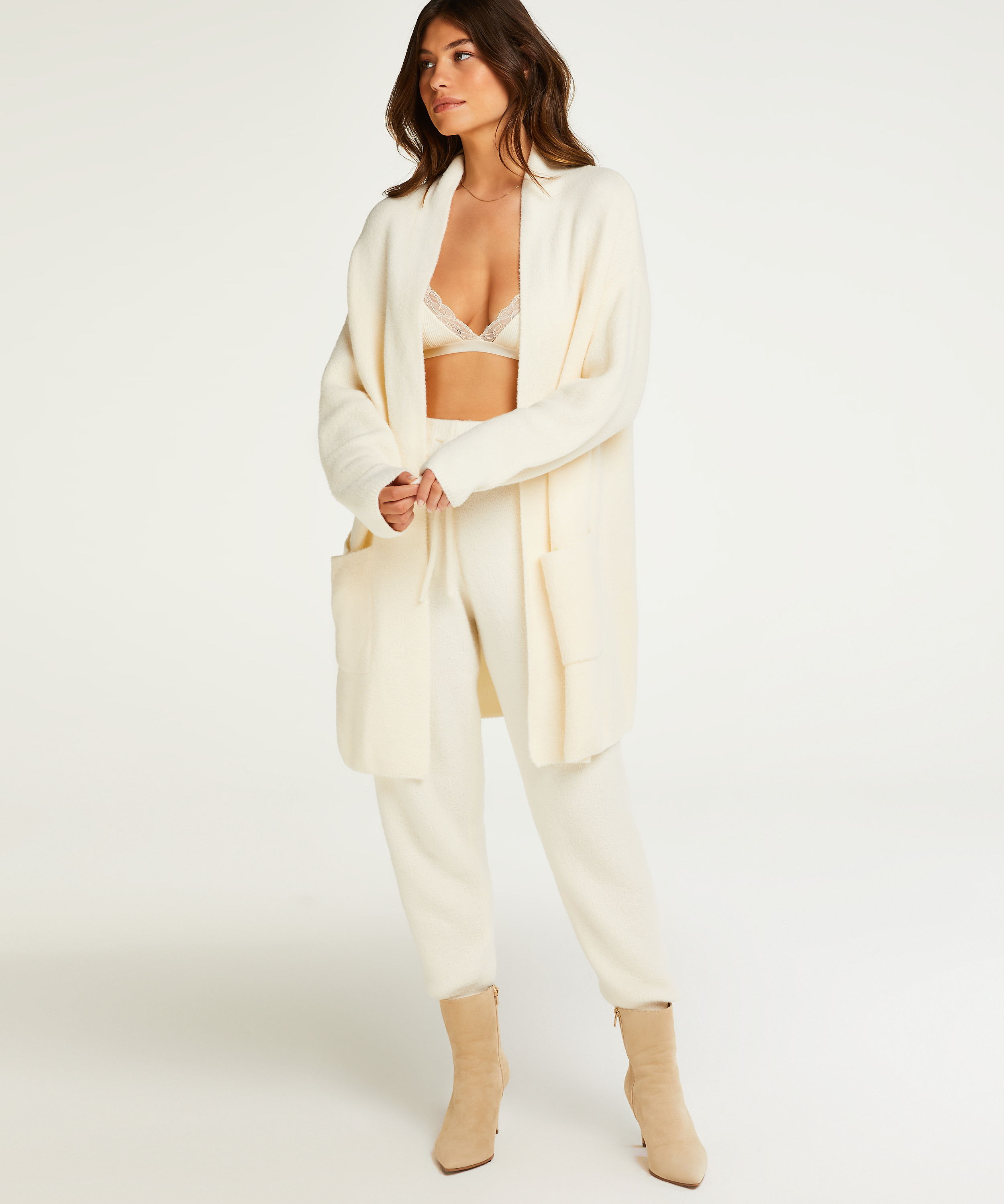 Premium Weste lang Fluffy, Wei&szlig;, main