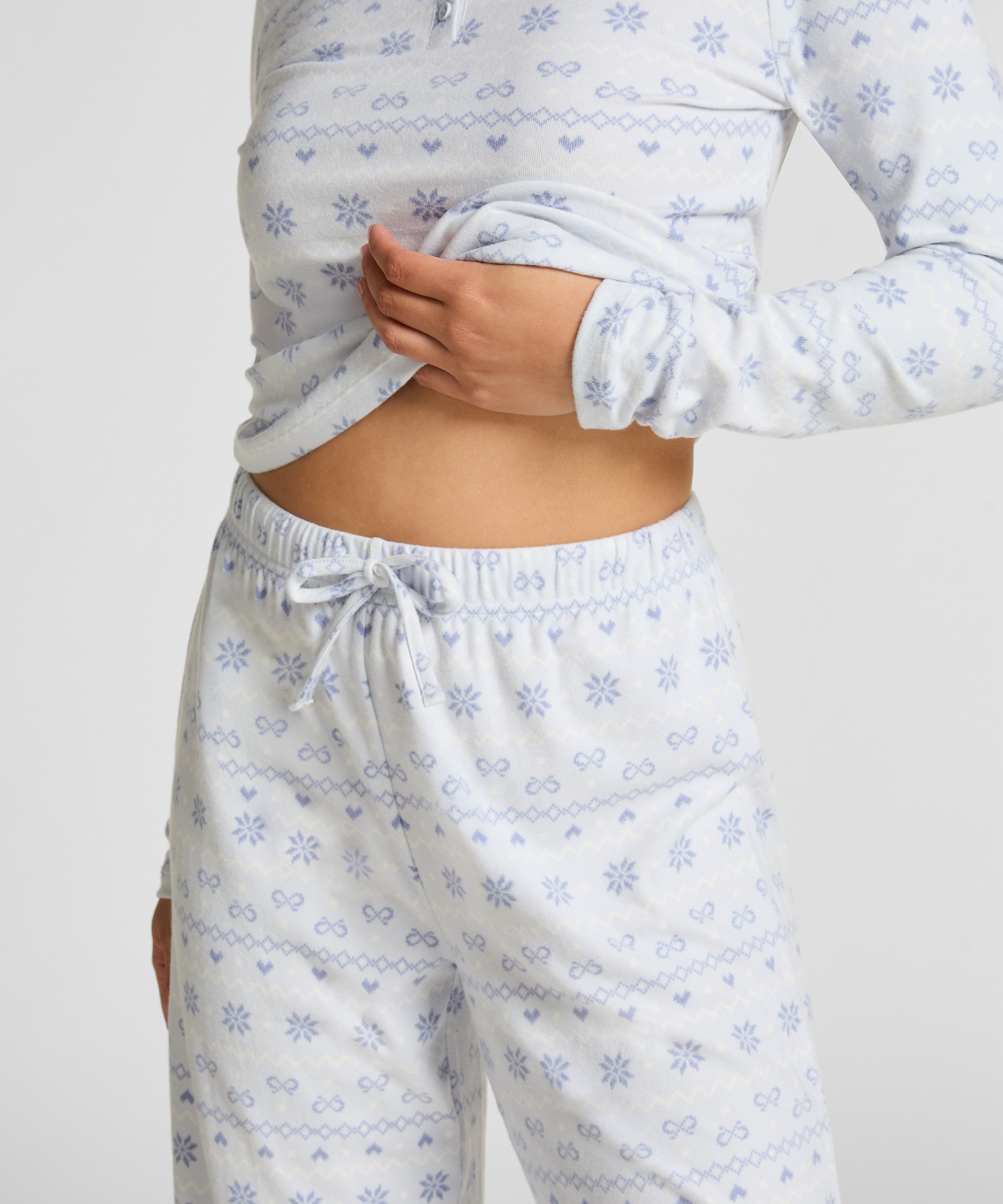 Pyjamaset Jersey Fairisle, Blau, main