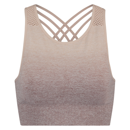 HKMX Sport-BH mit hohem Ausschnitt Level 2 in Ombre-Print, Rose