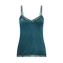 Camisole velours Dentelle, Bleu