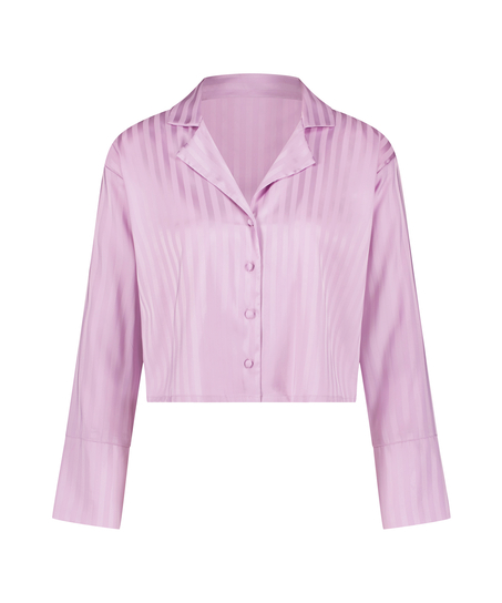 Langarmjacke Satin, Lila