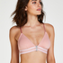 Geformter Triangel-Bralette Casey Baumwolle, Rose