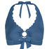Scallop Bikini-Trägertop, Blau