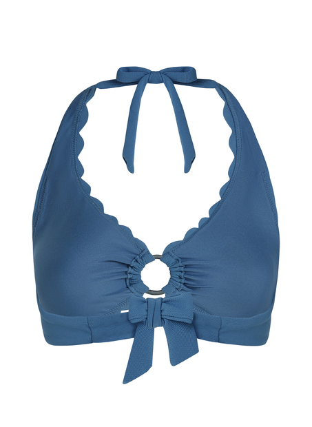 Scallop Bikini-Trägertop, Blau