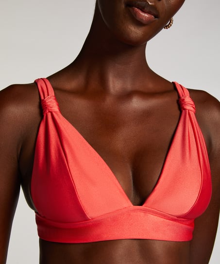 Haut de bikini triangle Luxe, Rouge