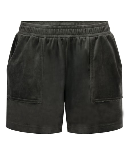 Shorts Velours Pocket, Gr&uuml;n
