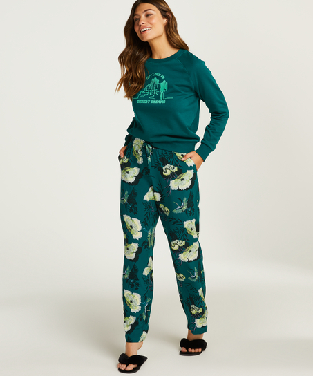 Langarm-Top Sweat Desert, Grau