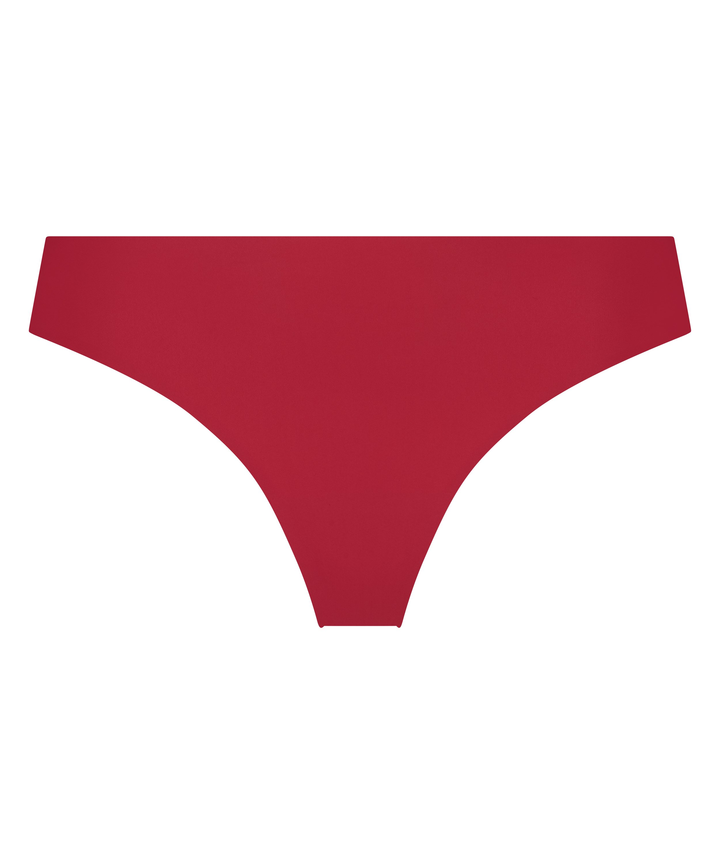 Slip brésilien résille invisible, Rouge, main