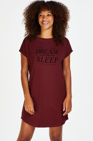 Hunkemöller Chemise de nuit col rond Rouge
