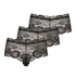 Lot de 3 boxers Valentina, Noir