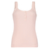 Singlet top cami rib lace, Rose