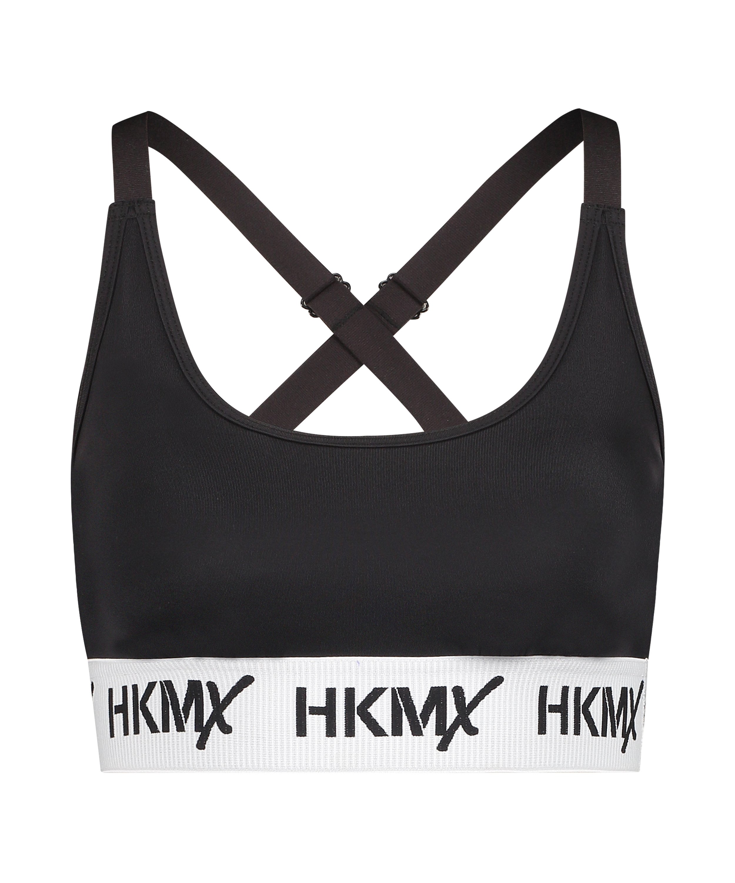 HKMX Sport-BH The Crop Logo Level 1, Schwarz, main
