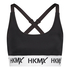 HKMX Sport-BH The Crop Logo Level 1, Schwarz