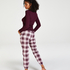 Petite Pyjamahose Twill Check, Rot