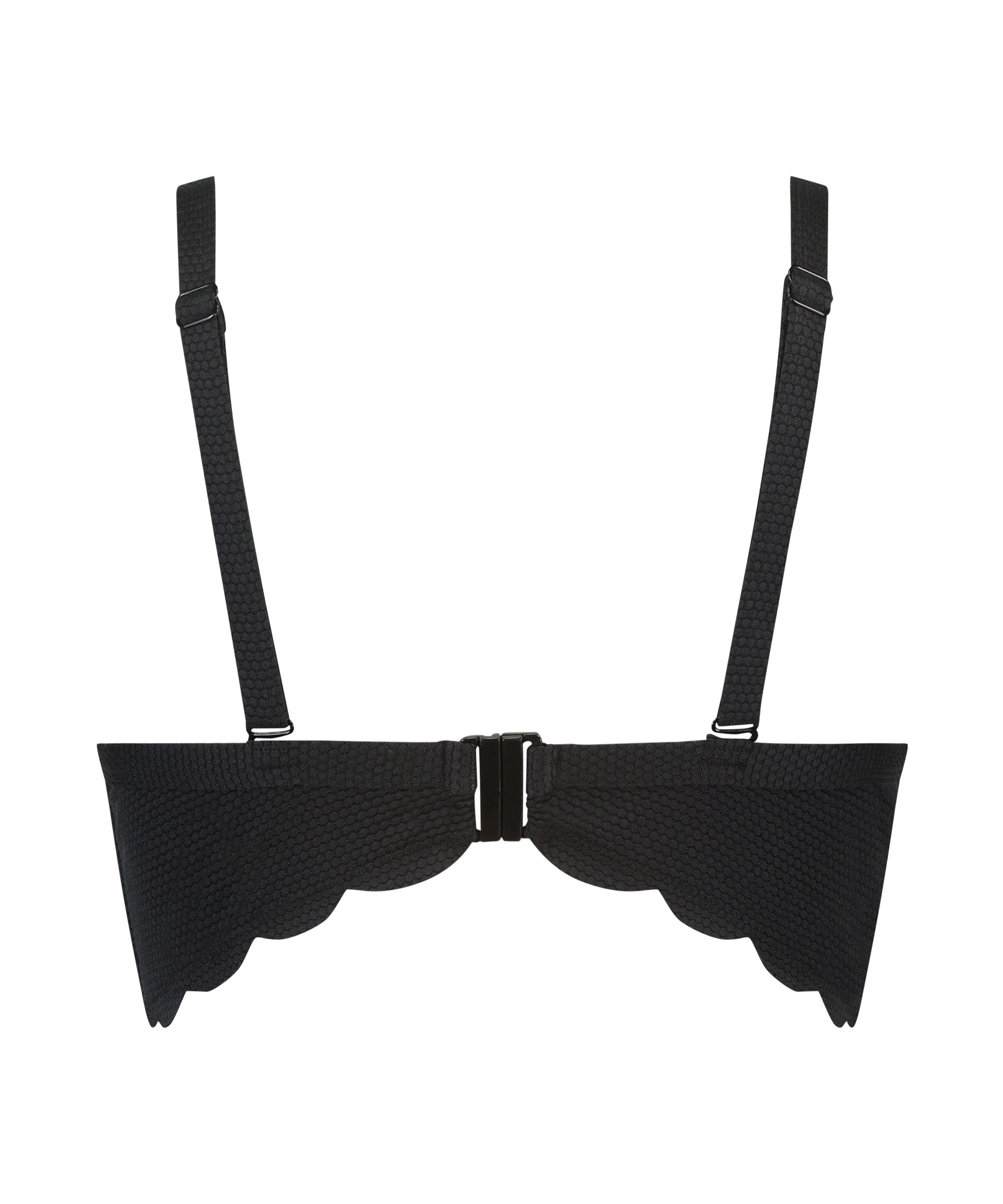 Vorgeformtes Bügel-Bikinitop Scallop, Schwarz, main